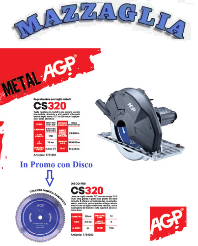 Agp sega circolare cs320 - -,